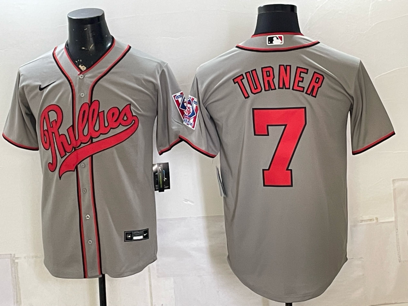 Men 2026 Philadelphia Phillies #7 Turner grey Game Nike MLB Jerseys 0714001->philadelphia phillies->MLB Jersey